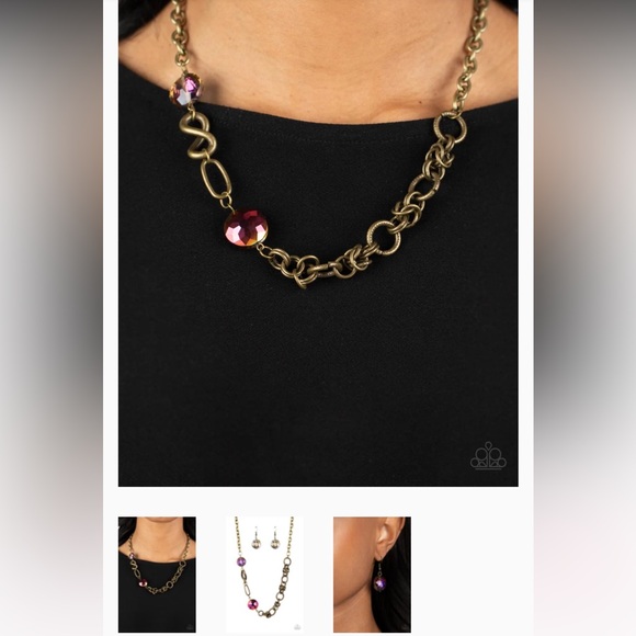 ⚫️💎⚫️ “CELESTIALLY CELTIC” BRASS NECKLACE WITH FREE EARRINGS ~ PAPARAZZI❗️⚫️💎⚫️ - Picture 4 of 4